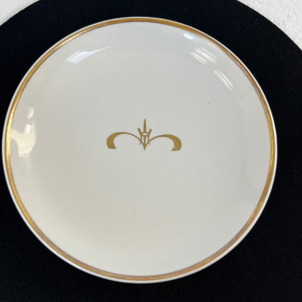 Vintage 1965 Chinacraft Hilton Hotel Bread Plate Gold Rim‎ Staffordshire England